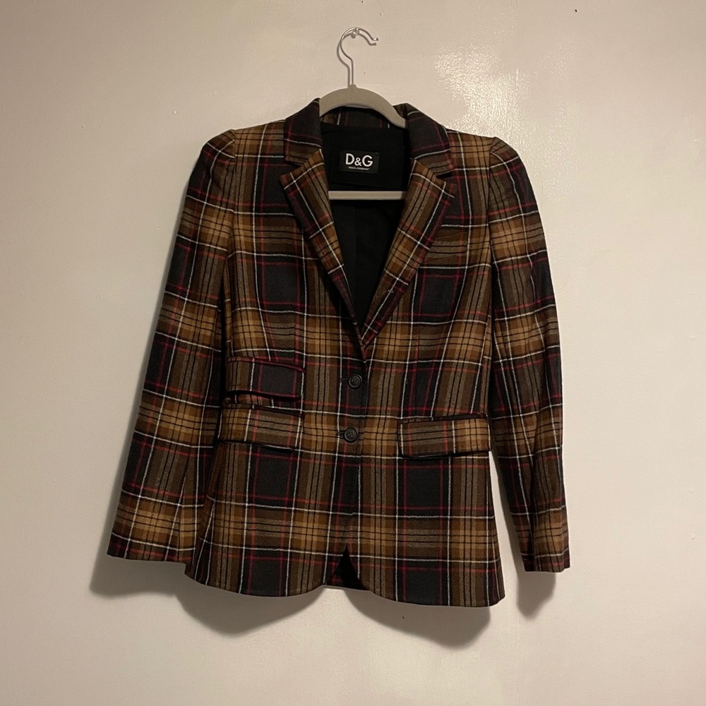 XXXX SOLD XXXX Dolce & Gabbana Wool Plaid Blazer